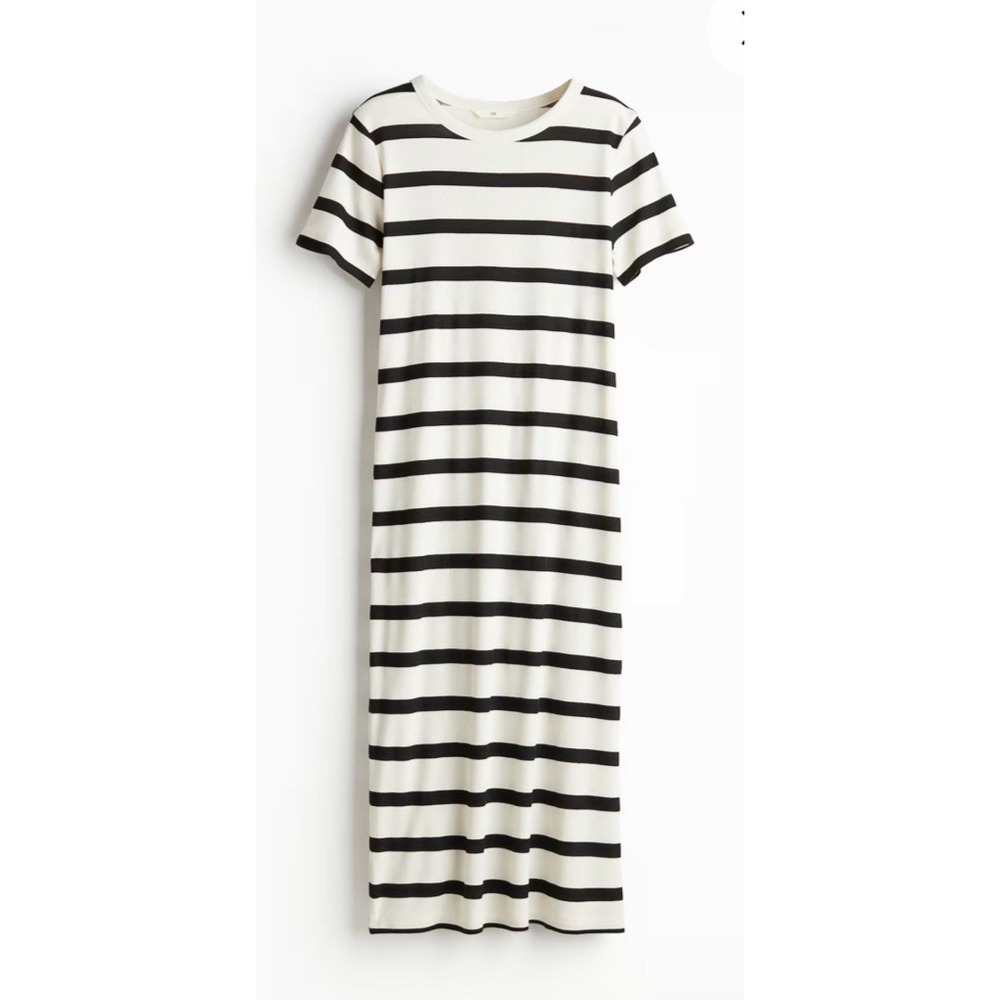 H&M T-SHIRT DRESS XL NAVY SHORT SLEEVE SOFT 80% COTTON W/SPANDEX‎ Travel Vaca - Picture 3 of 11
